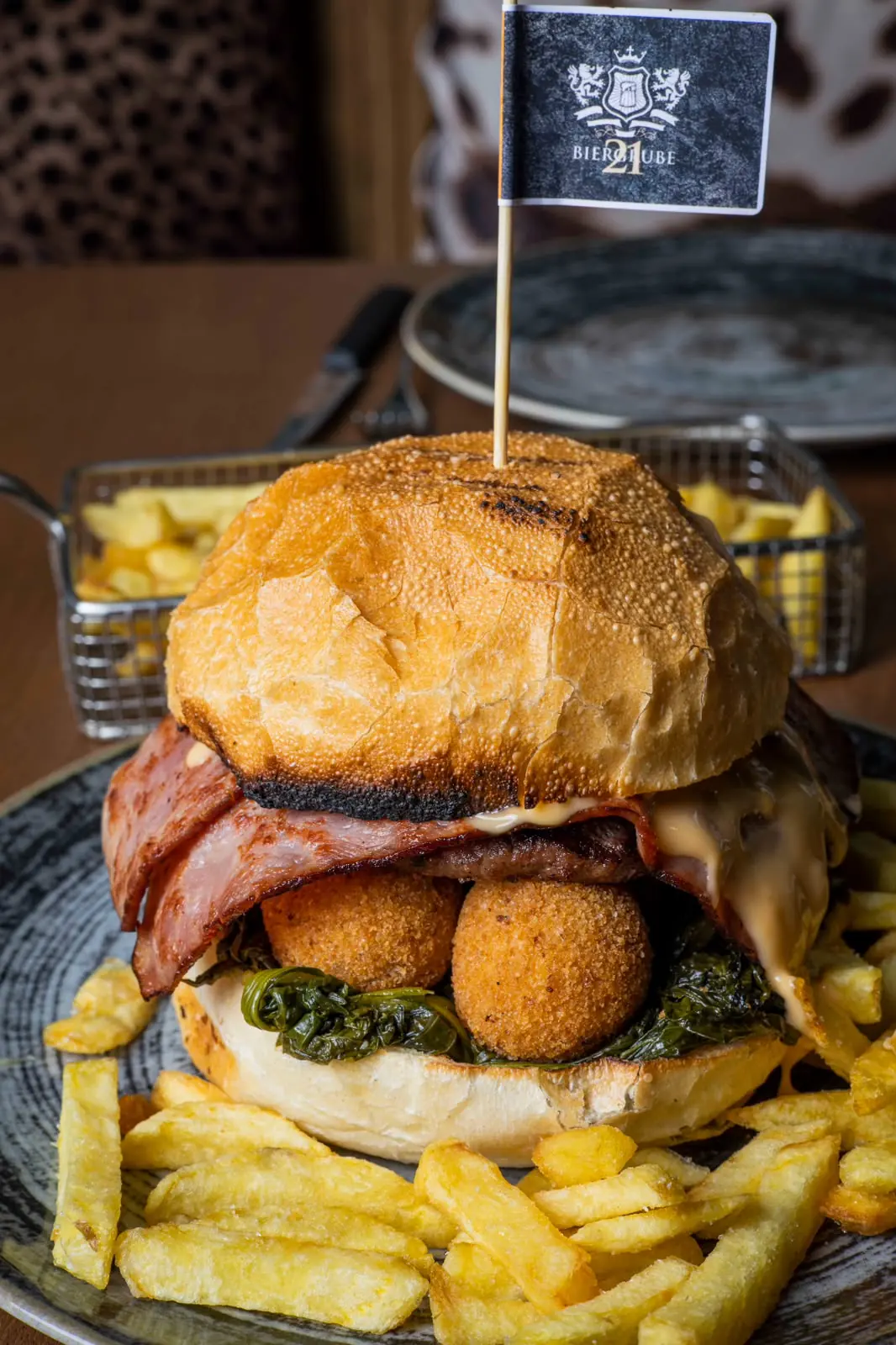 Hamburger con bacon